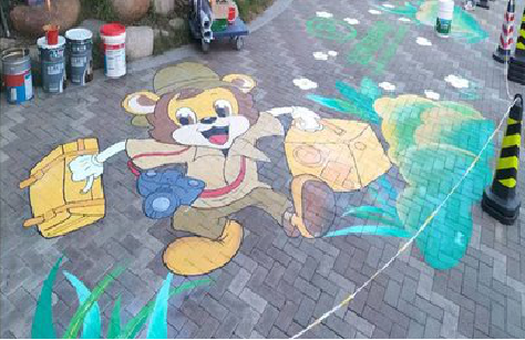  洛川夏季画地面彩绘会遇到的问题