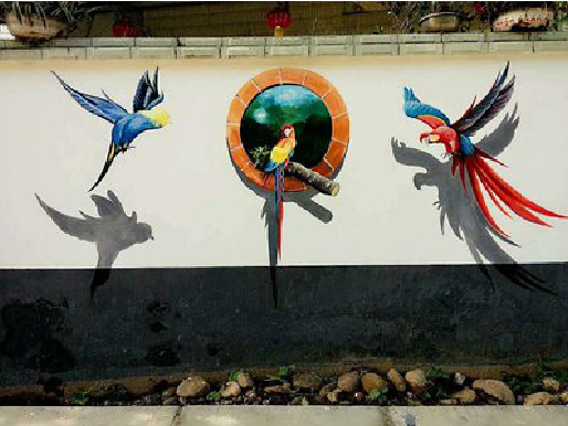  洛川视觉错位-3D墙绘设计