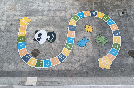  洛川地面游戏彩绘