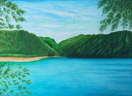  洛川在墙绘中，如何绘画绿水青山？