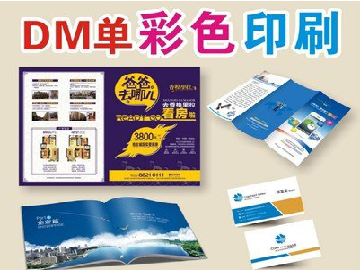  洛川单页印刷，色彩搭配简单。